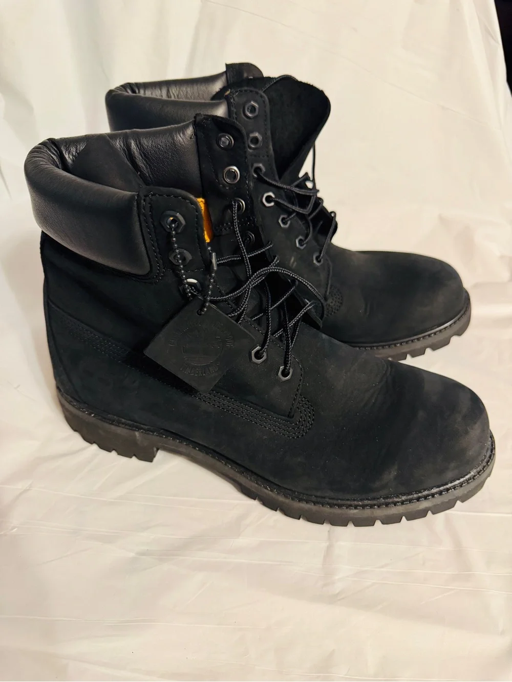 Timberland 6” Premium Waterproof Boots Black Nubuck 10073 Men’s 9.5 Insulated